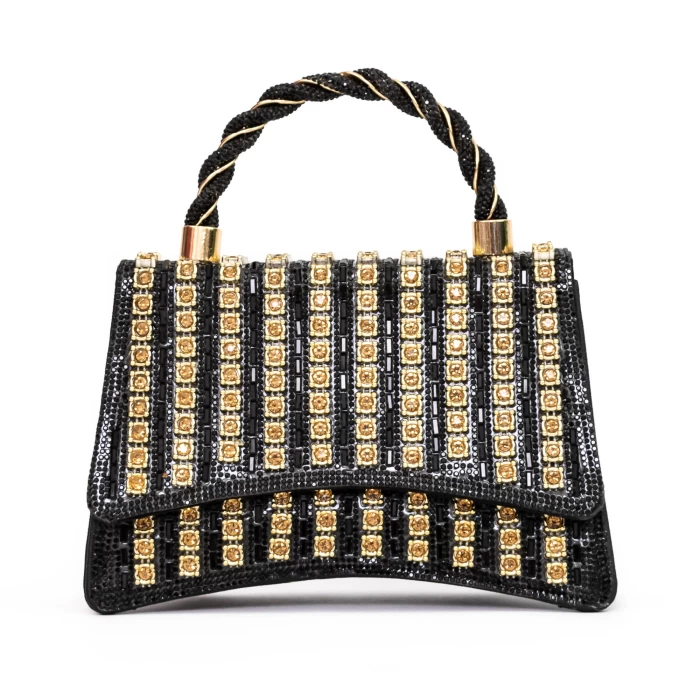Geanta de mana 040 Negru-Auriu » meishop.life