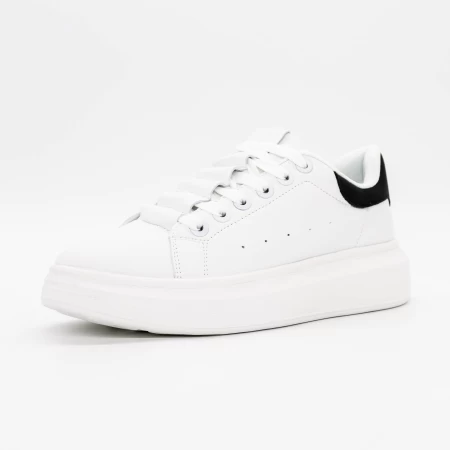 Pantofi Sport Barbati 8922 Alb-Negru » meishop.life