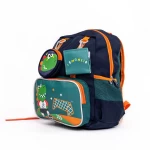 Ghiozdan BA100 Albastru inchis-Verde » meishop.life