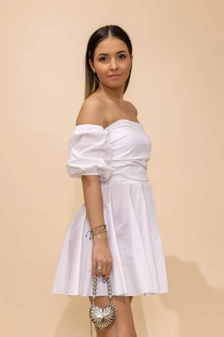 Rochie Dama 6158 Alb » meishop.life