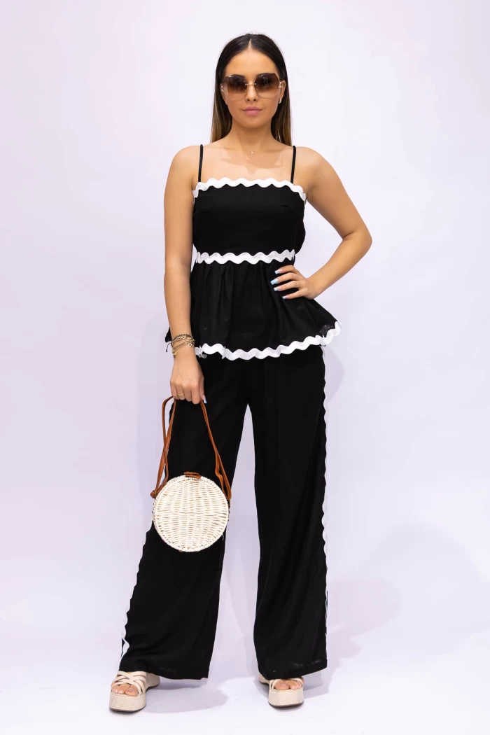 Compleu Dama 2 Piese 6226-7 Negru » meishop.life