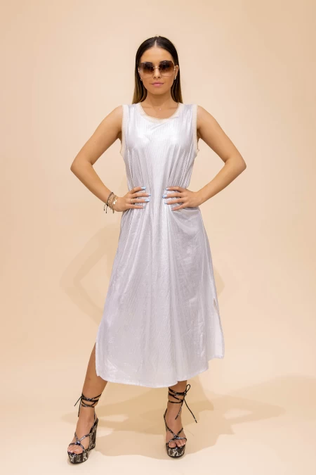 Rochie Dama L3M194 Argintiu » meishop.life
