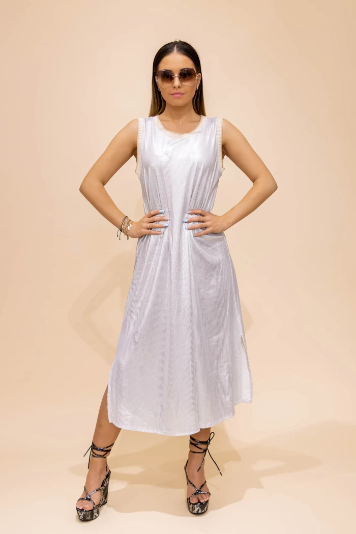 Rochie Dama L3M194 Argintiu » meishop.life