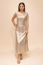 Rochie Dama L3M195 Auriu » meishop.life