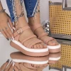 Sandale Dama cu Talpa Joasa 3AW280 Roz | Mei