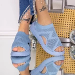 Sandale Dama cu Talpa Joasa 3AW282 Albastru » meishop.life