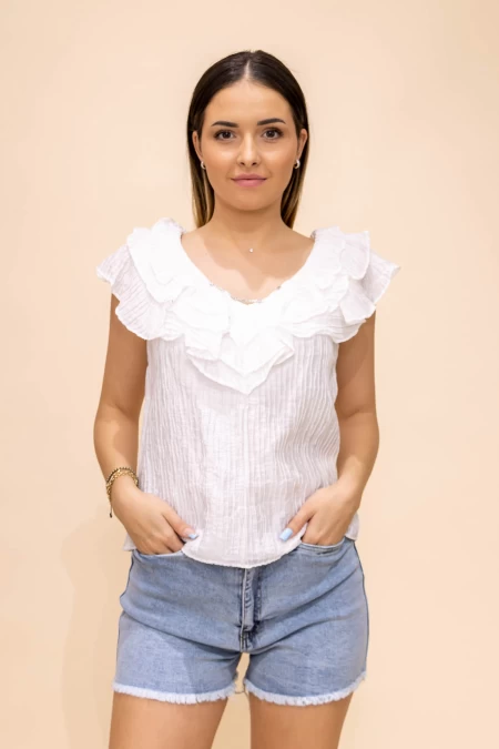 Bluza Dama CHB7589 Alb » meishop.life
