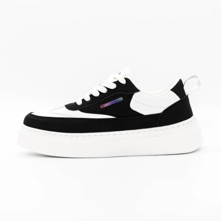 Pantofi Sport Barbati 2315 Negru-Alb » meishop.life