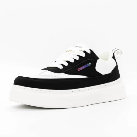Pantofi Sport Barbati 2315 Negru-Alb » meishop.life