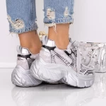 Pantofi Sport Dama cu Platforma 9157-16 Argintiu | Mei » meishop.life