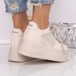 Pantofi Sport Dama cu Platforma 717-20 Bej | Mei » meishop.life