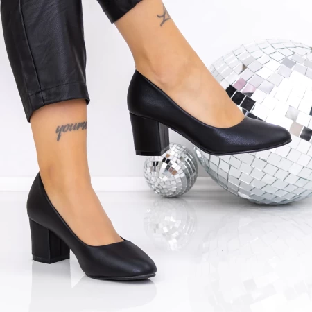 Pantofi cu Toc gros XKK251 Rosu » meishop.life