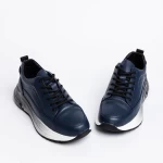Pantofi Sport Barbati din piele naturala D07091 Albast... » meishop.life