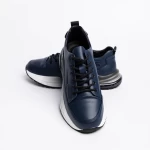 Pantofi Sport Barbati din piele naturala D07091 Albast... » meishop.life