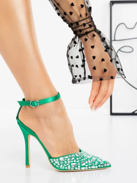 Pantofi Stiletto LD-1160 Verde | L.Day » meishop.life