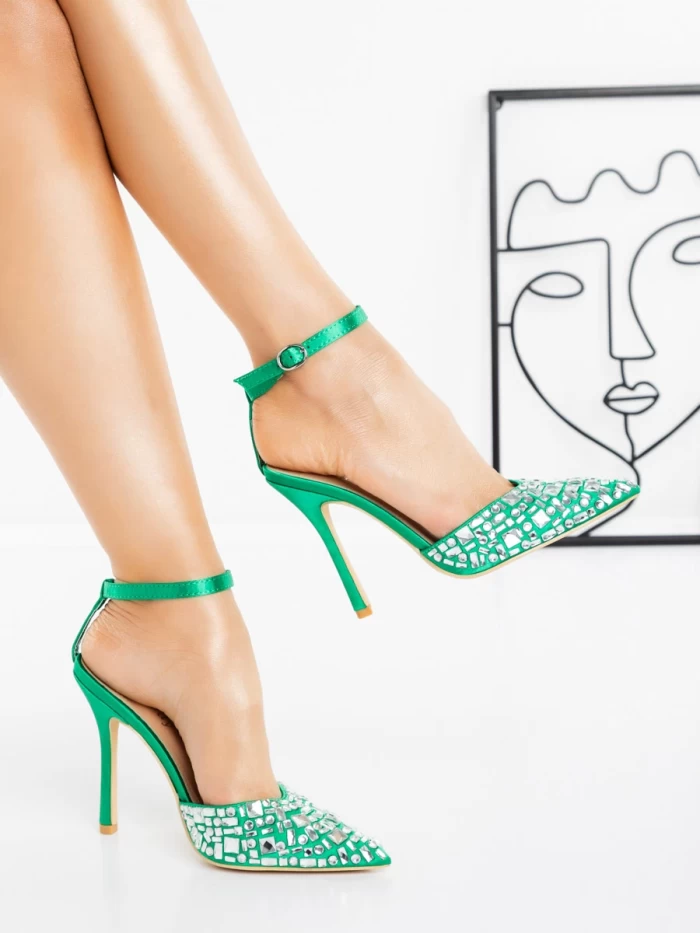 Pantofi Stiletto LD-1160 Verde | L.Day » meishop.life