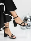 Sandale Dama cu Toc Gros 3YXD90 BLACK | MEI