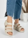 Sandale Dama cu Talpa Joasa 5GZ16 BEIGE | MEI