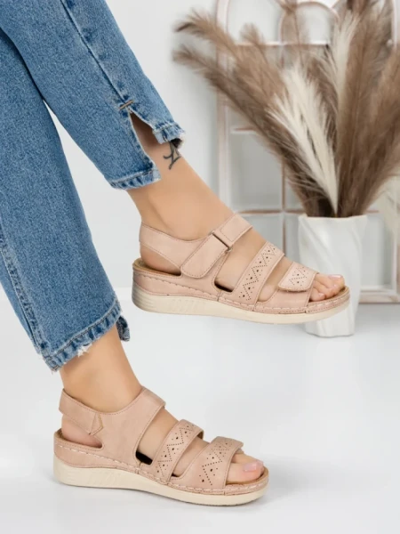 Sandale Dama cu Talpa Joasa 5GZ16 PINK | MEI