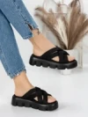 Papuci Dama cu Platforma 2HXS3 BLACK | MEI