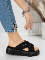Papuci Dama cu Platforma 2HXS3 BLACK | MEI