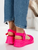 Sandale Dama cu Platforma 3H18 ROSE RED | MEI