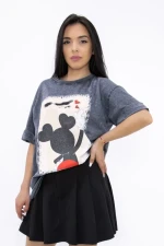 Tricou Dama FIT101131 GRI INCHIS | KIKIRIKI