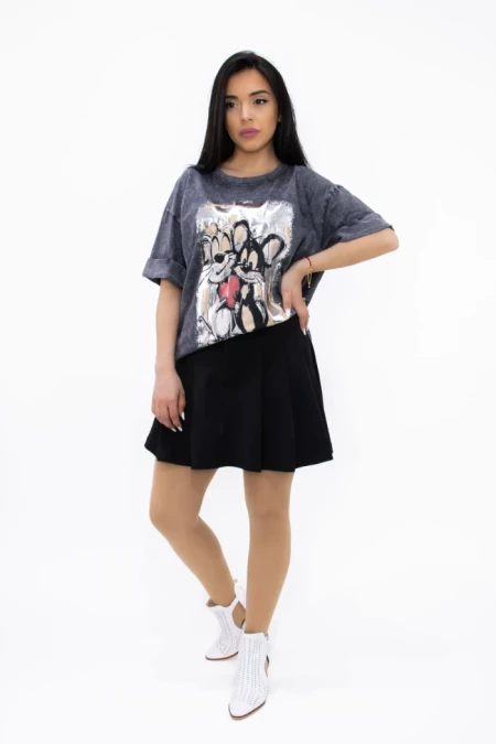 Tricou Dama FIT101065 GRI INCHIS | KIKIRIKI