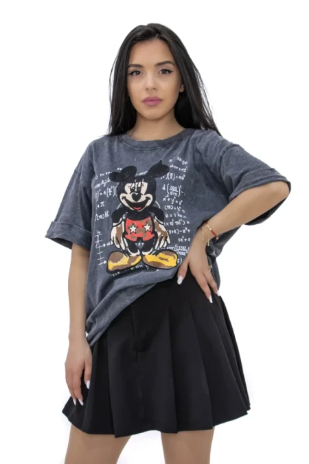 Tricou Dama FIT101161 GRI INCHIS | KIKIRIKI