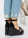 Sandale Dama cu Platforma 5SY15 BLACK | MEI