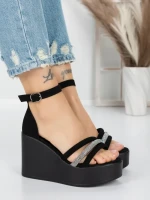Sandale Dama cu Platforma 5SY15 BLACK | MEI