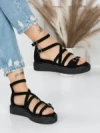 Sandale Dama cu Talpa Joasa 5H23 BLACK | MEI
