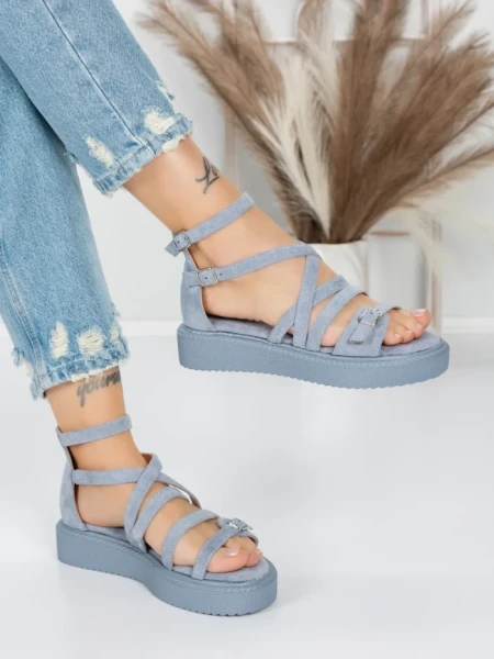 Sandale Dama cu Talpa Joasa 5H23 BLUE | MEI