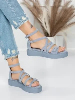 Sandale Dama cu Talpa Joasa 5H23 BLUE | MEI