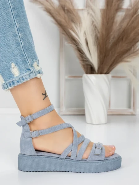 Sandale Dama cu Talpa Joasa 5H23 BLUE | MEI