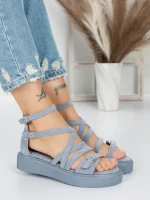 Sandale Dama cu Talpa Joasa 5H23 BLUE | MEI