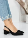 Pantofi cu Toc Gros 5YZ11 BLACK | MEI