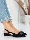 Pantofi cu Toc Gros 5YZ12 BLACK | MEI