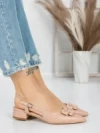 Pantofi cu Toc Gros 5YZ12 APRICOT | MEI