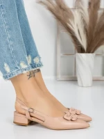 Pantofi cu Toc Gros 5YZ12 APRICOT | MEI
