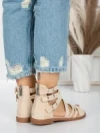 Sandale Dama cu Talpa Joasa 5HXS3 BEIGE | MEI