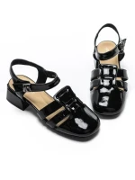 Pantofi cu Toc Gros 21161 BLACK | ADVANCER