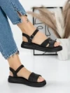Sandale Dama cu Talpa Joasa 5WL30 BLACK | MEI