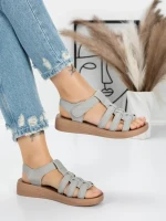 Sandale Dama cu Talpa Joasa 5XJ53 GREY | MEI