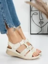 Sandale Dama cu Talpa Joasa 5GZ26 BEIGE | MEI
