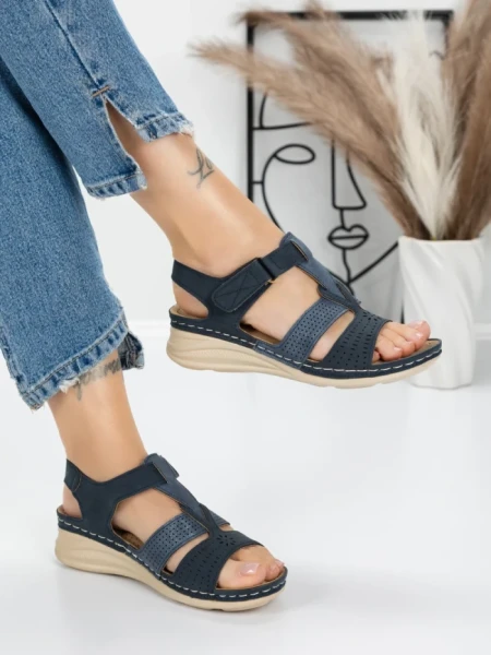 Sandale Dama cu Talpa Joasa 5GZ26 BLUE | MEI