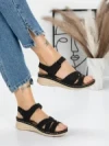 Sandale Dama cu Talpa Joasa 5GZ32 BLACK | MEI
