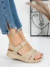 Sandale Dama cu Talpa Joasa 5GZ32 BEIGE | MEI