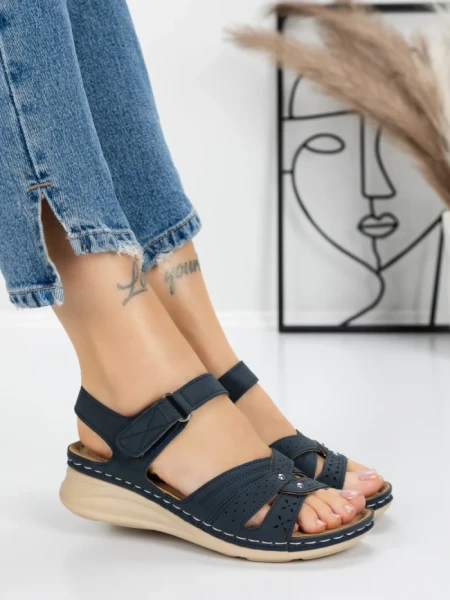 Sandale Dama cu Talpa Joasa 5GZ32 BLUE | MEI