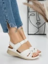 Sandale Dama cu Talpa Joasa 5GZ32 WHITE | MEI